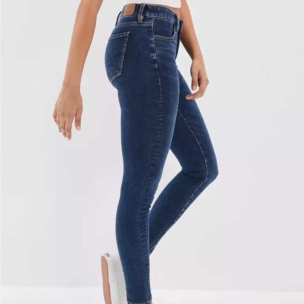 Deep indigo American Eagle jeggings - Picture 2 of 9